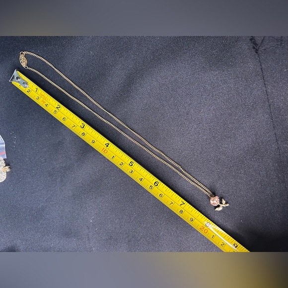 Gold Rose Pendant Necklace - Picture 5 of 8